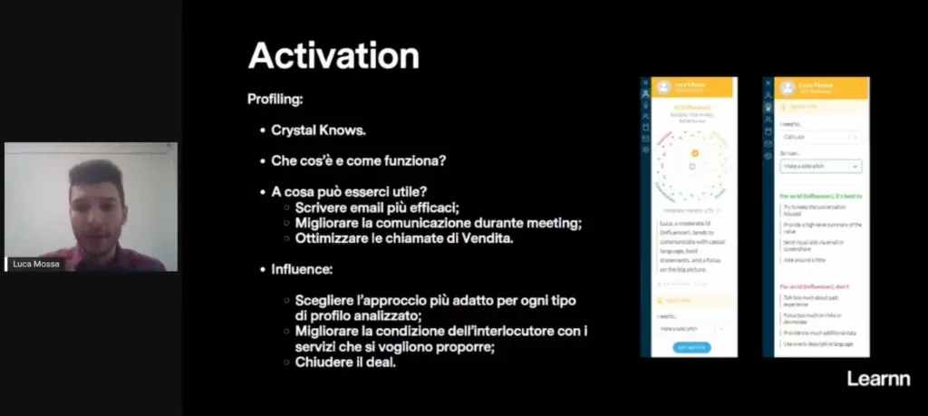Fase di activation in Fluentify