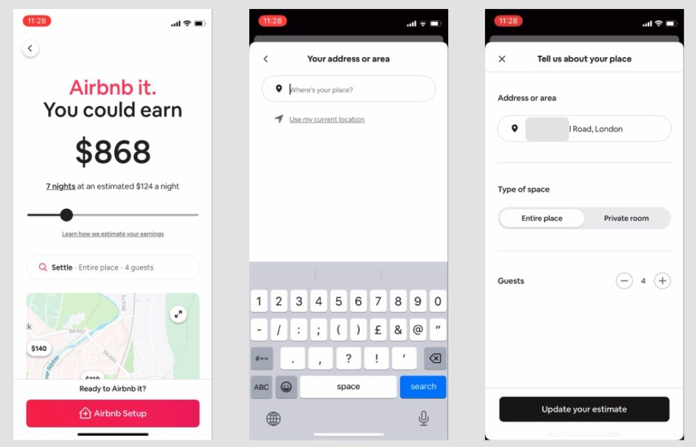 Esempio di Customer Activation di Airbnb