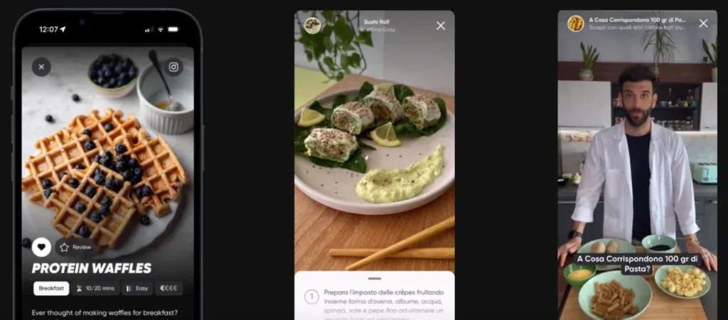 Nutrizionisti che parlano di Buddyfit nelle storie di Instagram