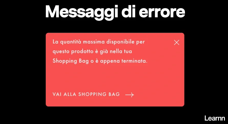 Scrivere microcopy per messaggi d'errore