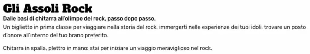Tecnica di scrittura sul corso di Assoli Rock di Vibly