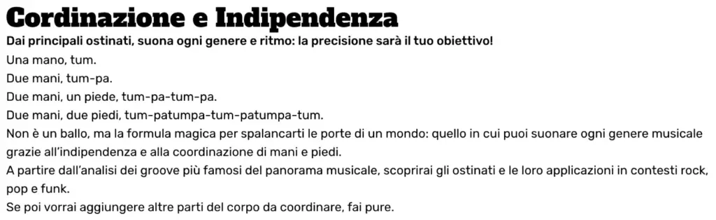 Tecniche di copywriting sul percorso Coordinazione e Indipendenza di Vibly