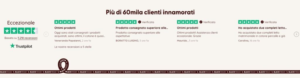 Riprova social con recensioni Trustpilot