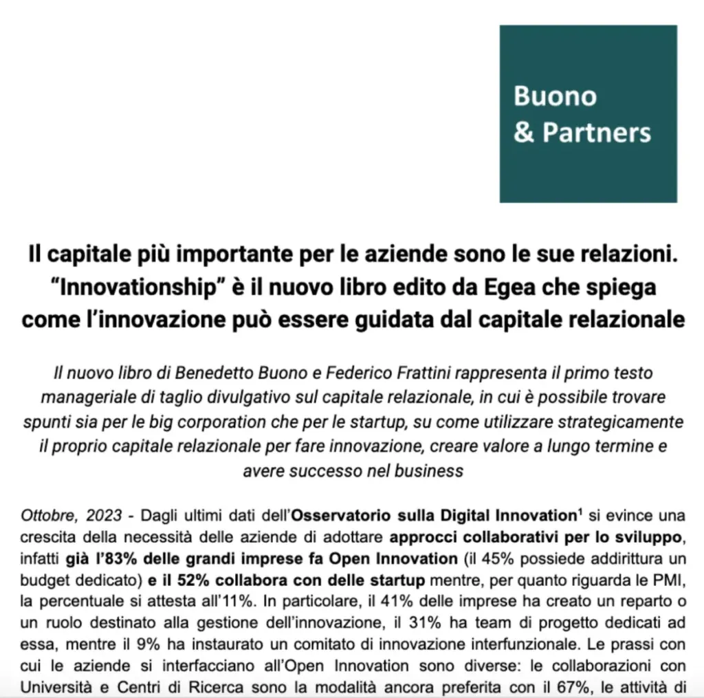 Egea comunicato stampa