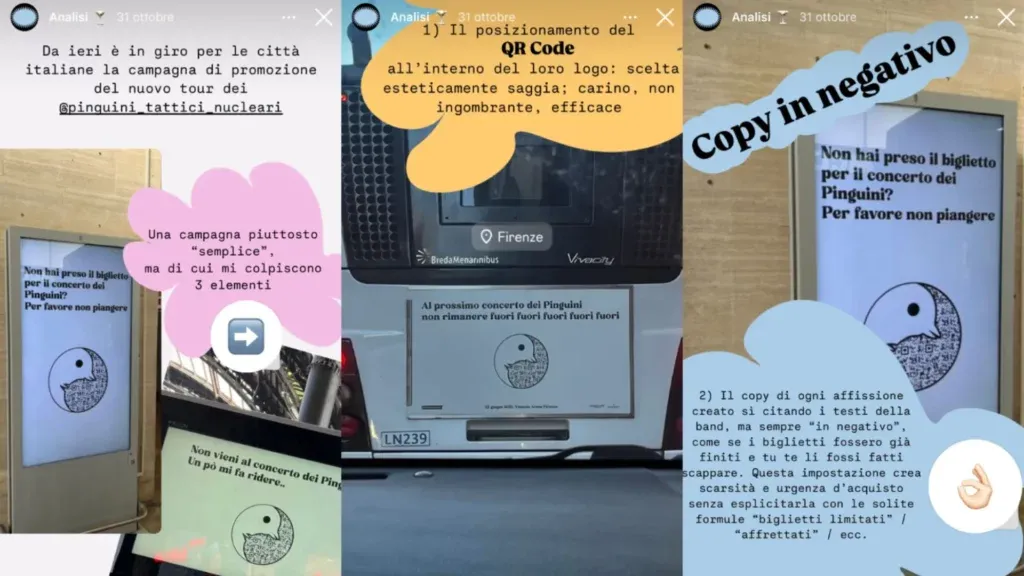 Esempio di storie che rispecchiano il personal brand di Jessica Sagratella (@cercasipuntoc)