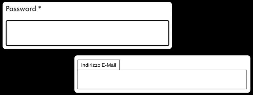 Scrivere microcopy per etichette dei campi