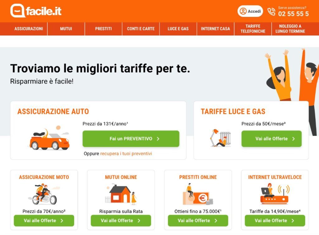 Preventivatore di Facile.it come lead magnet