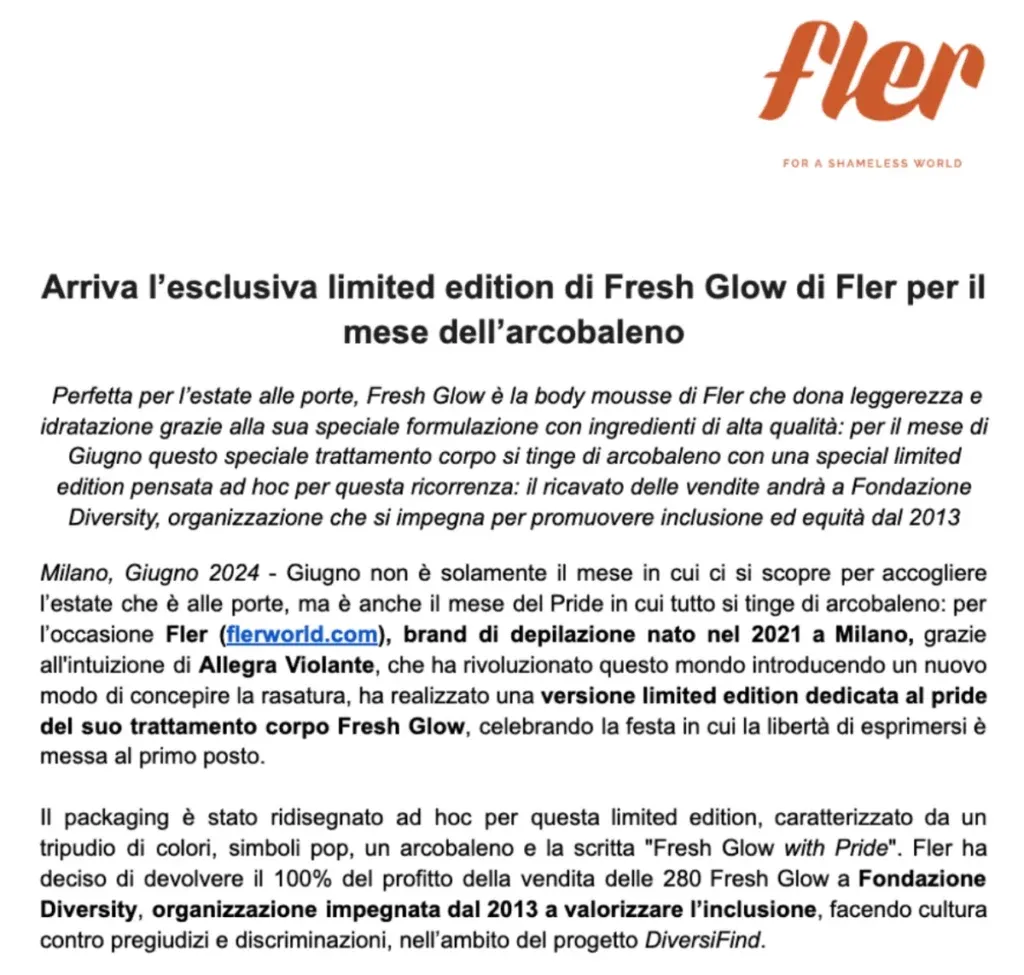 Fler comunicato stampa