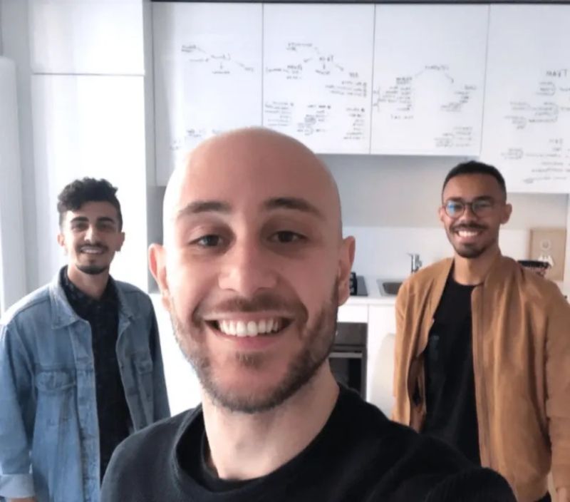 Foto con Omar, Davide e Luca