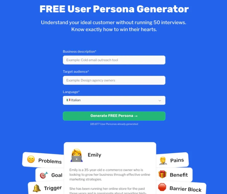 FounderPal User Persona Generator