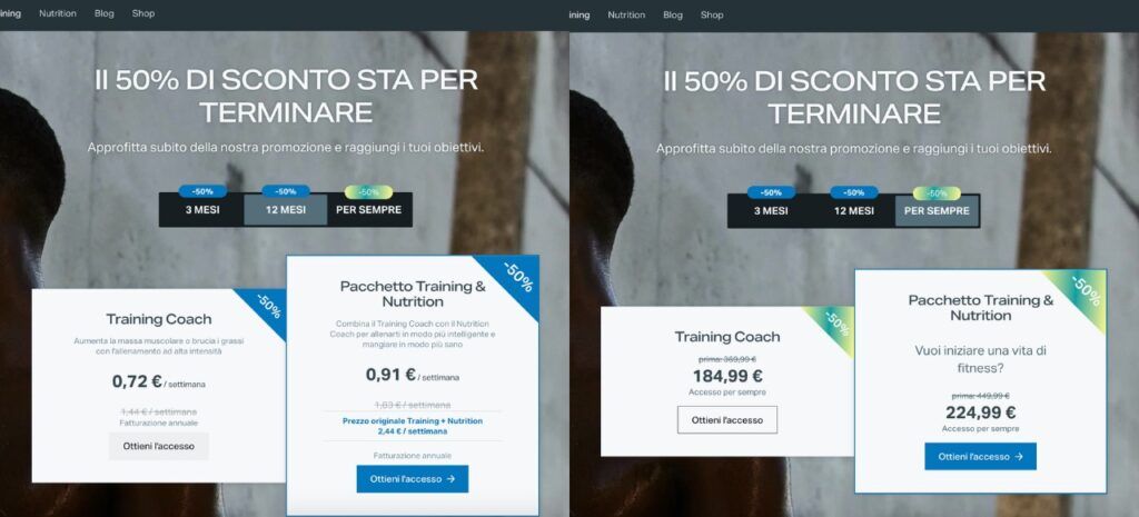 Promozione Freeletics con 50% di sconto