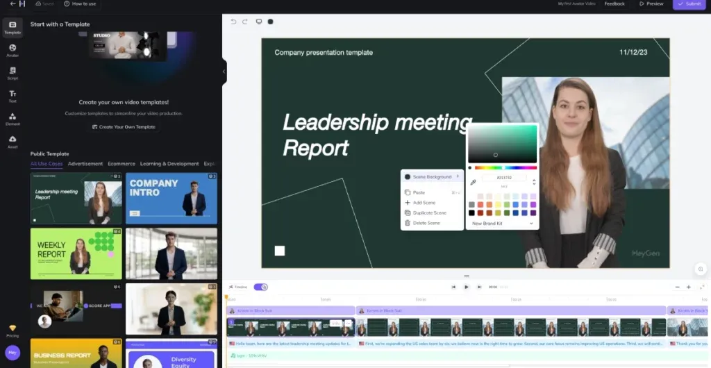 Crea avatar AI online con il generatore HeyGen AI