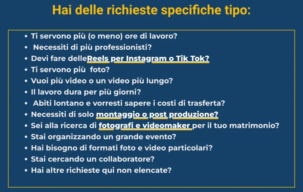 Internal linking pagina preventivi Arianna Favalli