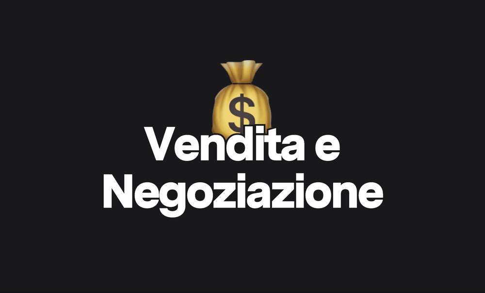 Vendita, negoziazione e gestione dei clienti