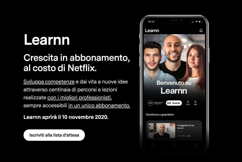 Learnn si propone come la