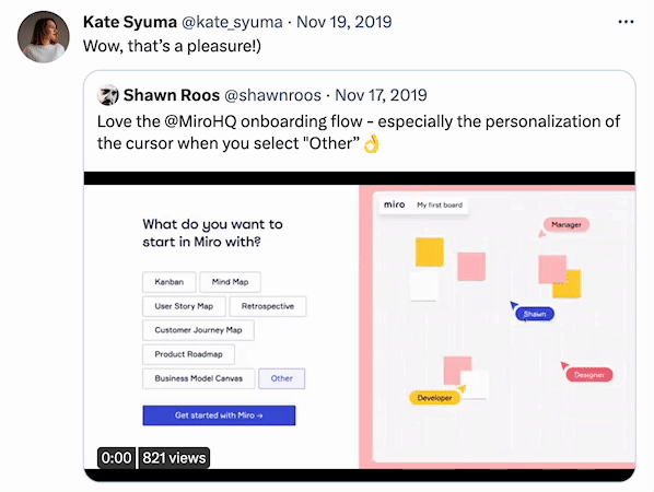 Miro onboarding flow
