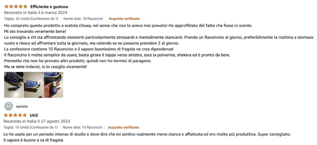 Recensioni Sustenium Memo Fosforo su Amazon