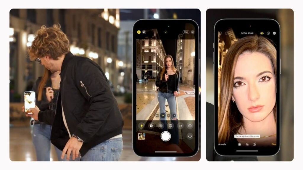 Un metodo per scattare foto di notte con lo smartphone è l'utilizzo del flash a 1X: in questo modo il flash, però, causa l'effetto