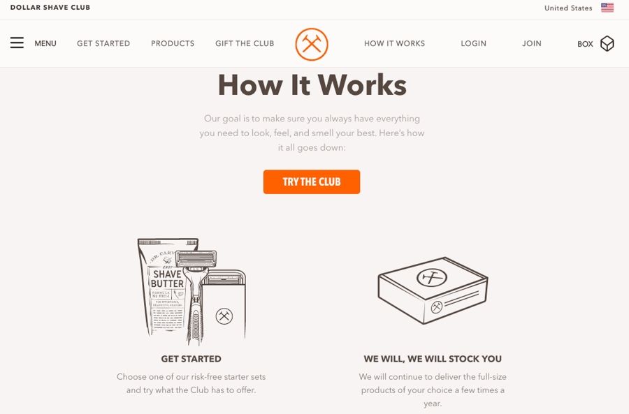 L'obiettivo di Dollar Shave Club è offrire rasoi di qualità a prezzi convenienti tramite formula in abbonamento