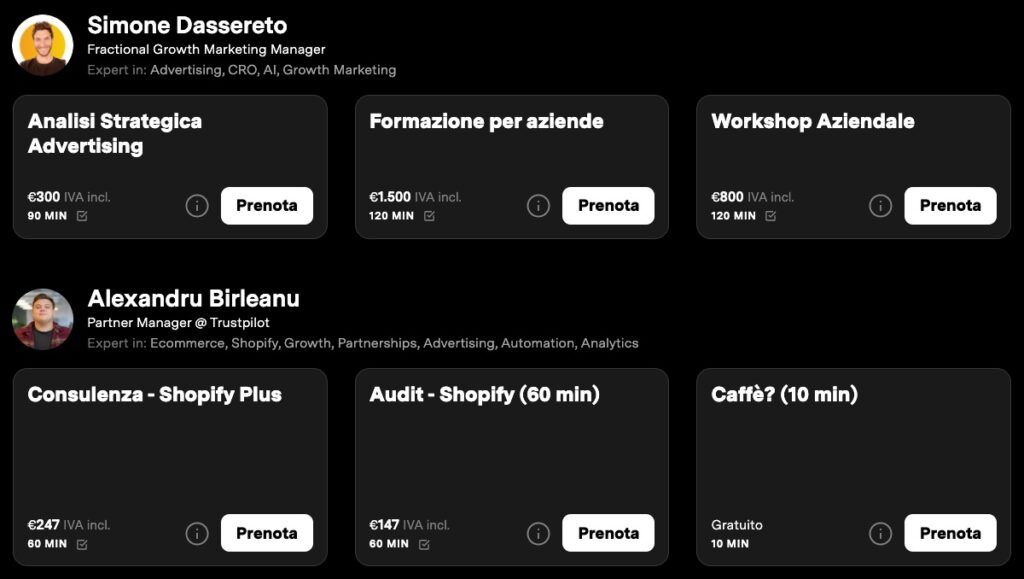 Servizi dentro Learnn Expert