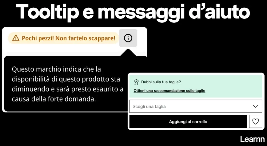 Scrivere microcopy per call to action per tooltip e messaggi aiuto