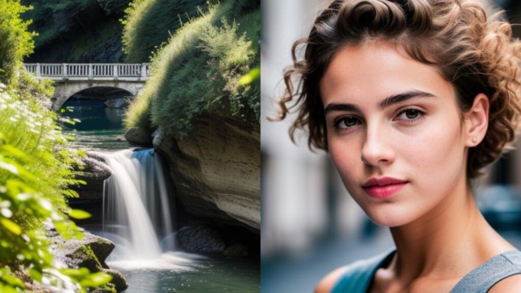 Starryai.com, MidJourney e DALL•E sono esmepi di intelligenza artificiale: in foto un volto umano e paesaggio naturale generati con l'AI di Starryai.com